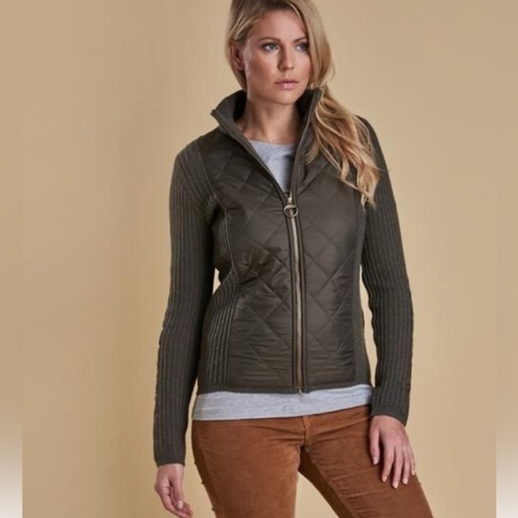 Barbour Sporting Zip Knit Jacket US 10 Olive - Picture 3 of 9